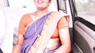 Indian maid car sex Telugu dirty talks and pissing. - 5 image
