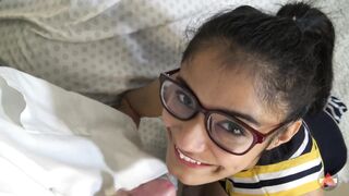 Watch this hot Asian cheerleader suck off her coach in a cosplay blowjob frenzy