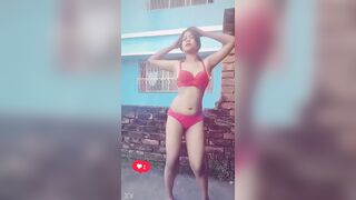 Watch this hot Indian girlfriend with small tits and a big boobs get naughty