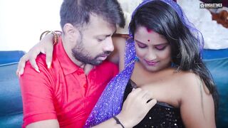 Watch Desi Indian Tharki Devar bang his curvy Bhabhi while her girl friend watches in awe! ( Full Movie in Hindi Audio - 6 image
