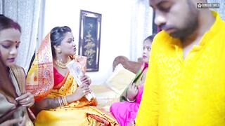 Watch this Indian BBW cosplay bride get her first time bhabhi-fucked in Dewar's wedding party - 3 image