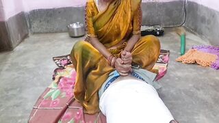 Young Indian stepsister takes a hot load on her face after giving a hard blowjob