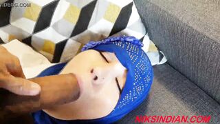 Step brother's massive meat is all she wants - American Indian teen in hijab - 9 image