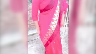 My Indian village wife gets pounded hard in red saree wearing saree - Part 01 - 2 image