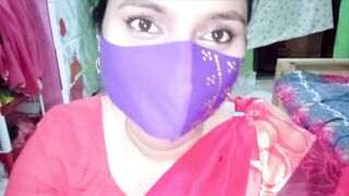 Step-daddy's rough Indian girlfriend in red saree gets pounded hard in homemade sex tape - 3 image