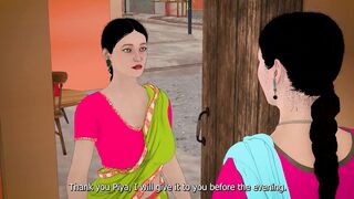 Savita Bhabhi and Pya Bhabhi get their tight assholes drilled by a stranger in hot Desi action!