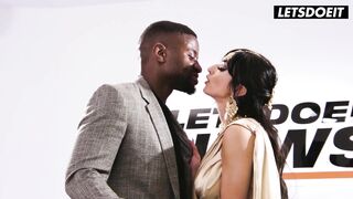 Aaliyah Yasin moans loudly while getting double teamed by BBCs in a horny hostel