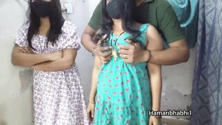 Desi Bhabhi Threesomes Get Wild with Intense Group Sex Action