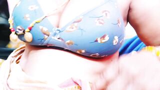 Watch this Indian MILF with huge natural tits and ass get dirty with her daughter's hubby