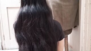 Watch Ne Bitayi, a college student, squirt while getting her pussy pounded by security guard Ke Sath, while her husband watches in Hindi