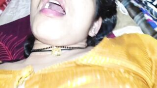 Watch this Indian MILF in a rough homemade sex tape moaning while getting her natural tits and ass pounded in a missionary position