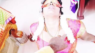 Desi beautyhabi cheats on husband with Swami's big natural tits and dirty talk