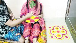 Indian Desi couple gets wild on Holi Fest & has intense sex - 3 image
