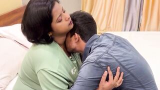 Indian MILF with huge boobs gets rough fucked in POV and licks hairy pussy