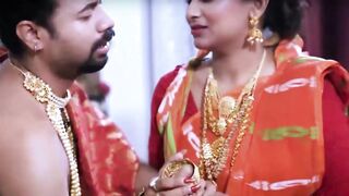 Watch this Indian couple's first night on honeymoon with a wild pussy-licking session!