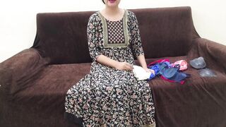 Step brother learns how to properly wear a tight Indian girl's bra and sucks like a pro!