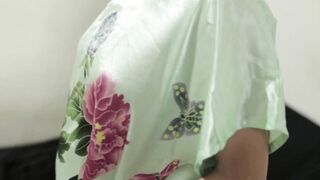 Watch Hijab Satin lingerie babe get her perfect ass creampied in doggystyle - 3 image