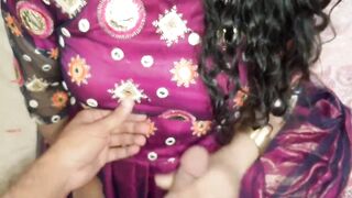 Jiju, the hot babysitter, licks her sister-in-law's juicy pussy & reverse cowgirl action