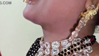 Desi Indian girlfriend and step sister's first time wedding night ends in hot pussy licking and dirty talk