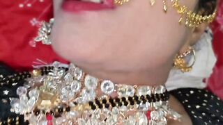 Desi Indian girlfriend and step sister's first time wedding night ends in hot pussy licking and dirty talk