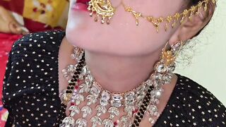 Desi Indian girlfriend and step sister's first time wedding night ends in hot pussy licking and dirty talk