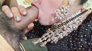 Desi Indian girlfriend and step sister's first time wedding night ends in hot pussy licking and dirty talk