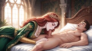 Princess with huge boobs lets you plow her palace with your huge cock - 4 image