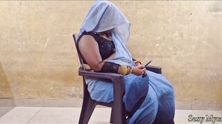 Naughty Indian Aunty Gives a Close-Up BJ & Gets a Hot Creampie - 1 image