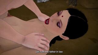 Horny Desi daughter-in-law gets caught by husband-in-law and gets fucked hard in a sexy Desi anime game - 14 image