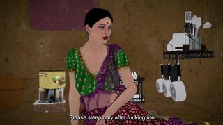 Horny Desi daughter-in-law gets caught by husband-in-law and gets fucked hard in a sexy Desi anime game - 5 image