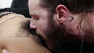 Indian Brunette Hairy Pussy Licked and Fucked Hard by a Big Cock - 3 image