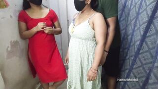 Desi Bhabis Enjoying Romantic Threesome with Best Friend and Their Best Friend - 1 image