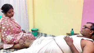 Desi MILF with hairy pussy & huge boobs takes risky double penetration by husband & wife - 3 image
