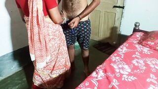 After the wife went to the office, the husband gave a tremendous fuck to the maid! porn in clear Hin - 5 image