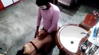 I fuck my Guest in front of wash mirror in Doggy style - Desi Indian Girl - 13 image