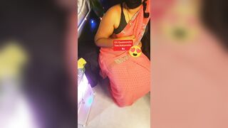 Pink saree seduction by tamil mum - 11 image