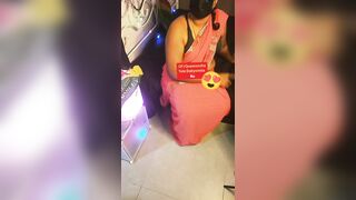 Pink saree seduction by tamil mum - 9 image