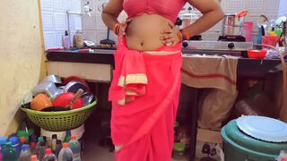 Indian Glory hole stepmom enjoy his first glory hole with stepson in the kitchen - 1 image