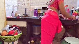Indian Glory hole stepmom enjoy his first glory hole with stepson in the kitchen - 2 image