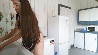 Hot maid fucking in the kitchen - 2 image