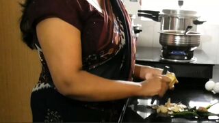 Indian village Desi Kitchen sex with bhabhi, 3 orgasms, clear Hindi audio - 1 image