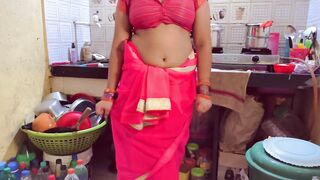 Indian StepMom got glory hole in kitchen while working - 3 image