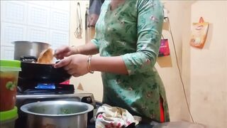 Indian hot wife got fucked while cooking in kitchen by husband - 3 image