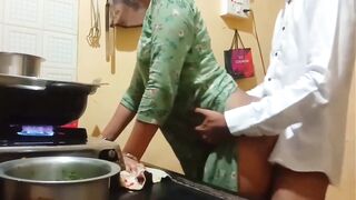 Indian hot wife got fucked while cooking in kitchen by husband - 9 image