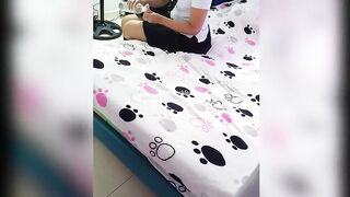 OMG!! I discovered my stepsister masturbating after school and recorded her to bribe her... - 5 image