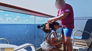 Sexy Teen Fucked In Public On A Cruise Balcony! - 1 image