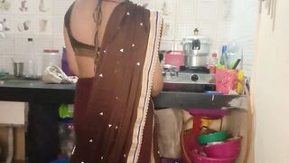 Horny Sali get fucked in kitchen while working by jija ji - 3 image