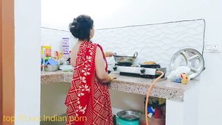 Big Ass Hot Indian Aunty fucked very hard in kitchen with clear audio