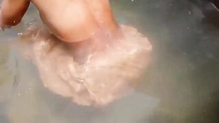 Desi Indian Teen Girl Bathing Outdoors Showing Natural Big Boobs - 6 image