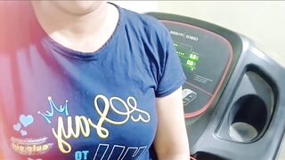 Hot Indian Aunty In Zym Showing her Big Ass And Pissing In Bathroom - 3 image